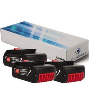 Lot de 3 batteries pour Bosch GSR 18 VE-2-LI perceuse visseuse 4000mAh 18V - Visiodirect -