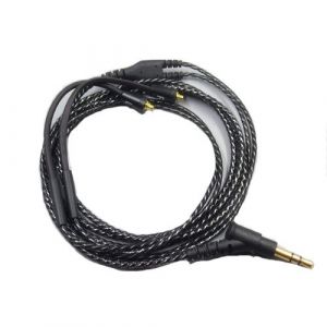 C&acirc;ble audio MMCX audiophile pour Shure SE215 / SE425 / SE535 / SE846 / UE900 &ndash; Noir (1,2 m)