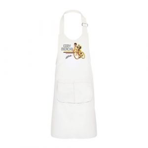 Fabulous Tablier Cuisine Enfant 2 Poches Blanc Eddy Merckx Vintage - Haut de gamme