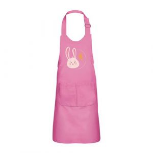Fabulous Tablier Cuisine Enfant 2 Poches Rose Lapin Illustration Zodiaque Chinois - Haut de gamme
