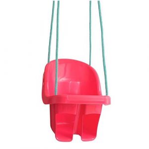 TEGA BABY FRAIZE Balançoire enfant à cordes avec siège et dossier Rouge