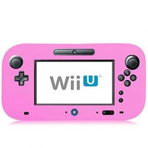 Housse étui protection silicone pour Nintendo Wii U - Anti choc / rayures - Rose - Straße Game ®