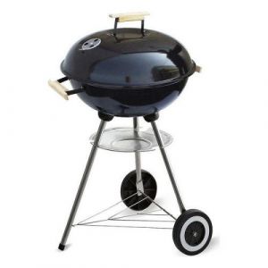 Barbecue à Charbon avec Couvercle et Roulettes Algon Noir (ø 45 cm)