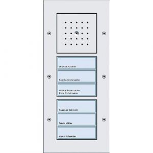 GIRA 126865 Station de porte AP 6 voies couleur aluminium