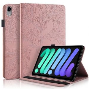 &Eacute;tui pour tablette ZURSANA iPad mini 7 8.3 inch avec porte-stylo, support r&eacute;glable et protection antichoc-Or Rose