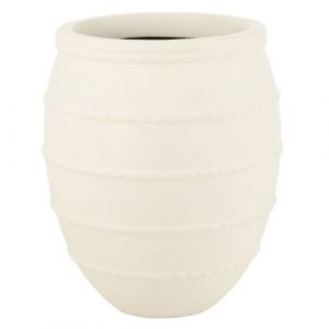 Cache-Pot en Terre Cuite "Theron" 70cm Blanc