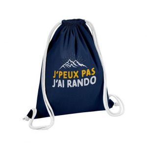Fabulous Sac de Gym en Coton Bleu J'peux pas j'ai rando 12 Litres