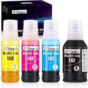 Cartouche compatible - 4 x Cartouche encre epson ecotank 102 compatible Epson Ecotank Et-2700 Et-2751 Et-2756 Et-3700