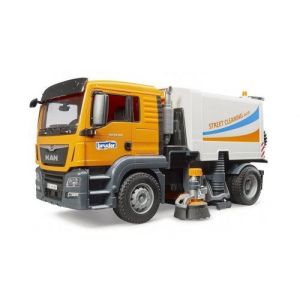 Bruder camion municipal de nettoyage de rues - 47 x 19 x 23 cm - balayeuse voirie - collection vehicule ville