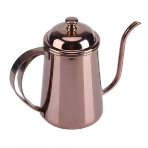 Bouilloire de bec de col de cygne en acier inoxydable 650ML - Rose