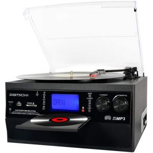 Platine Vinyle Digitnow! Bluetooth Fonction encodage lecteur CD Noir