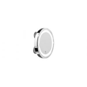 Macom 211 solar sensation miroir grossissant et lumineux pour maquillage, grossissant 7x avec lumière led et ventouses, argent