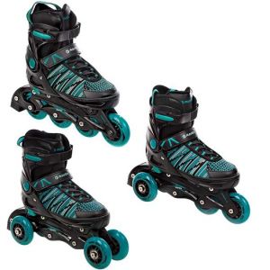 Roller en ligne Vella du 33 au 36 + patin à roulette + triskate Adulte Enfant Mixte Raven