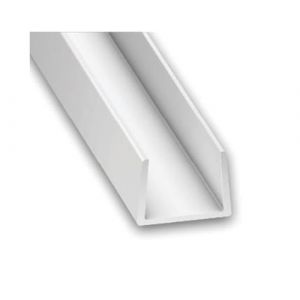 Profilé de finition en U APU2B NICOLL - Pour habillage bandeau blanc - L. 2 m - APU2B