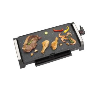 SENYA plancha &eacute;lectrique &ndash; 8 personnes &ndash; rev&ecirc;tement en pierre antiadh&eacute;sif 2200 W &ndash; Plancha Time