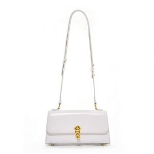 Femmes Mode cuir véritable sac à main sac à main sac à main Sac porté main unique blanc