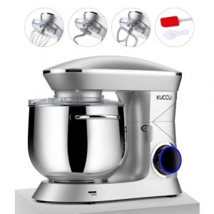 Robot Pâtissier Dobbor SM-1553 9.5L 1500W 7 Vitesses Batteur Crochet Argenté