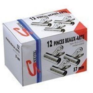 Boîte de 12 pinces bulldog beaux-arts 57mm Solveig