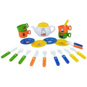 Coffret service a the miffy et ses amis - plastique - dinette 21 pieces pour enfant - jeu d'imitation cuisine