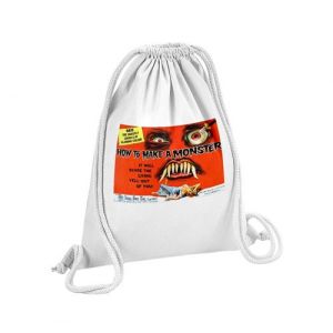 Fabulous Sac de Gym en Coton Blanc How to Make a Monster Cin&eacute;ma Vintage 12 Litres