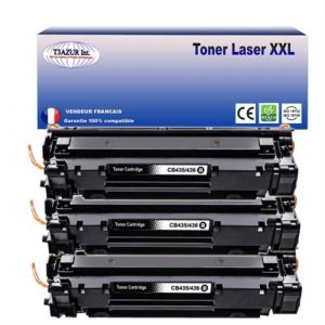 3 Toners compatibles avec HP LaserJet Pro&nbsp;M1232, P1102, P1102w remplace HP CE285A Noir -T3AZUR