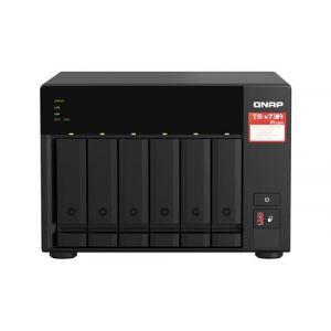 QNAP TS-673A - Serveur NAS - 6 Baies - SATA 6Gb/s - RAID JBOD, 0, 1, 10, 50, 60, 5, 6 - RAM 8 Go - 2.5 Gigabit Ethernet - iSCSI support - avec commutateur QSW-1105-5T