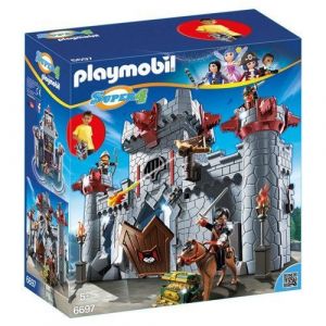 Kit de construction PLAYMOBIL Super 4 &agrave; emmener avec le ch&acirc;teau du Baron noir (fin de s&eacute;rie par le fabricant)