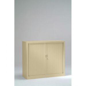 Armoire Monobloc H100xL 80xP43 cm 2 Tablettes Beige (1015) Rideaux Beige