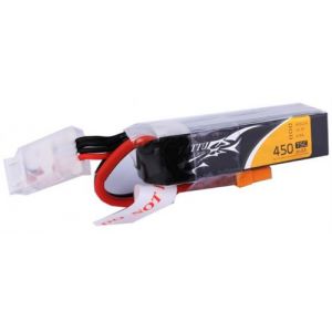 Tattu 450mah 11.1v 75c 3s1p Lipo Battery Pack- Long Size For H Frame