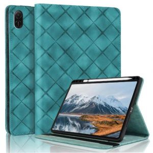 Coque pour Honor Pad X8A 11 Pouces 2024 Motif Carr&eacute; Tablette Etui PU Cuir Housse de Protection avec Multi-Angles ZURSANA Vert