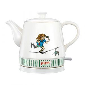 Bouilloire en céramique 0,8 litre Pippi 20130005 Blanc avec design Pippi