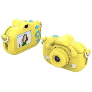 Appareil photo num&eacute;rique enfant - 12MP - &Eacute;cran IPS 2 pouces - Vid&eacute;o 1080P - Zoom 4X - jaune