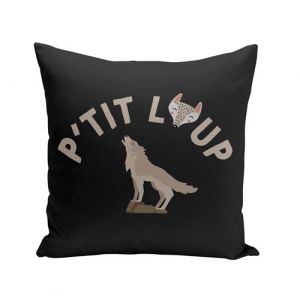 Fabulous Coussin noir P'tit Loup [40x40 cm]