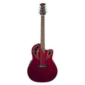 Ovation Celebrity Elite Mid Cutaway Ruby Red Folk &eacute;lectro