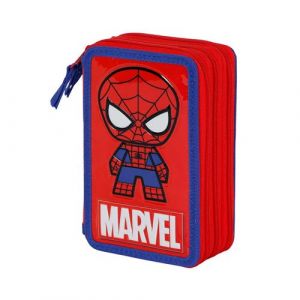 Trousse Triple Garnie - Marvel Spiderman Glide - Rouge - Taille Unique