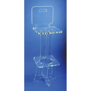 Tabouret de bar à dossier plexiglas