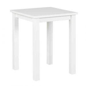 Table d'Appoint Design "Garyo" 55cm Blanc Laqu&eacute;