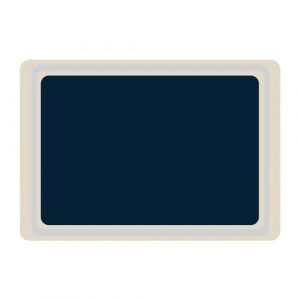 Plateau de service bleu   4 mesures   M&eacute;lamine   Roltex