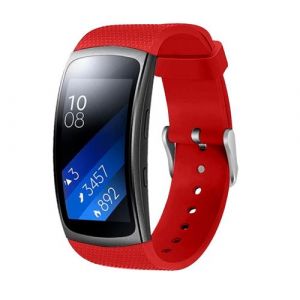 Strap-it Bracelet silicone - compatible pour Samsung Gear Fit 2 / Fit 2 Pro (rouge vif)