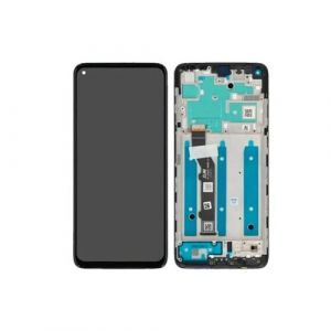 Original Ecran LCD et Vitre Tactile Avec Chassis Noir pour Motorola Moto G9 Plus 5D68C17281 5D68C17281RR