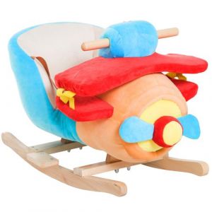 Jouet &agrave; bascule mod&egrave;le avion ceinture de s&eacute;curit&eacute; fonction musicale 32 pistes