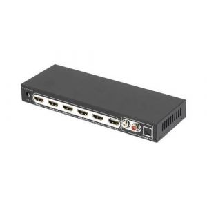 SpeaKa Professional 4 ports Répartiteur HDMI avec ports audio, avec télécommande 3840 x 2160 pixels noir