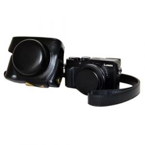 Etui en cuir de protection pour Panasonic LX100 - Noir