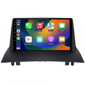 Autoradio Android 13 pour Renault Megane 2 2002-2009 [4G+64G] Carplay, Android Auto, GPS, 4G,WiFi, Bluetooth, FM,RDS - GPS avec Commande au Volant d'origine