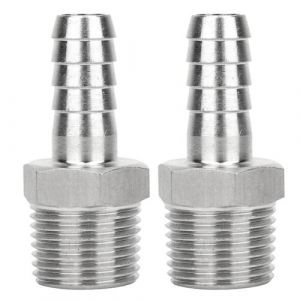 Connecteur De Filetage Mâle Connecteur De Raccord Rapide À Embout Cannelé 2Pcs(Bspt 1 / 2In - 10Mm)