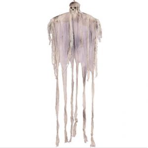 T&ecirc;te de mort &agrave; suspendre D&eacute;coration d'Halloween Blanc 130 x70 cm