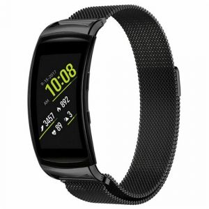 Strap-it Bracelet Milanais - compatible pour Samsung Gear Fit 2 / Fit 2 Pro (noir)