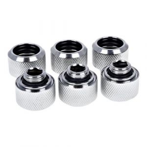 Alphacool Eiszapfen HardTube 16mm - Raccord de compression du syst&egrave;me de refroidissement par liquide - chrome (pack de 6)