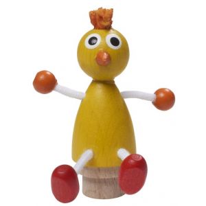 Glückskäfer plug anneau coq anniversaire 5,5 cm jaune