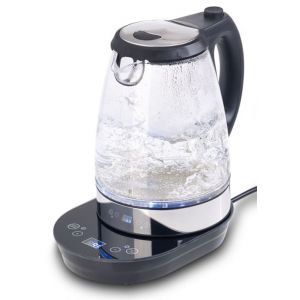 Bouilloire digitale en verre 2200 W / 1,7 L à éclairage LED - Avec thermostat